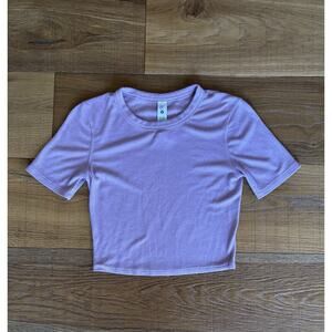 Lululemon Ribbed Modal Crewneck Tee Pink Size 4 (Soft Stretch) CleanGirl